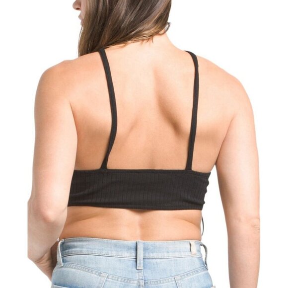 Zara Ribbed Cotton Blend Cut Out Bodysuit Women’s Black Size M - Medium - NWT - Picture 4 of 15